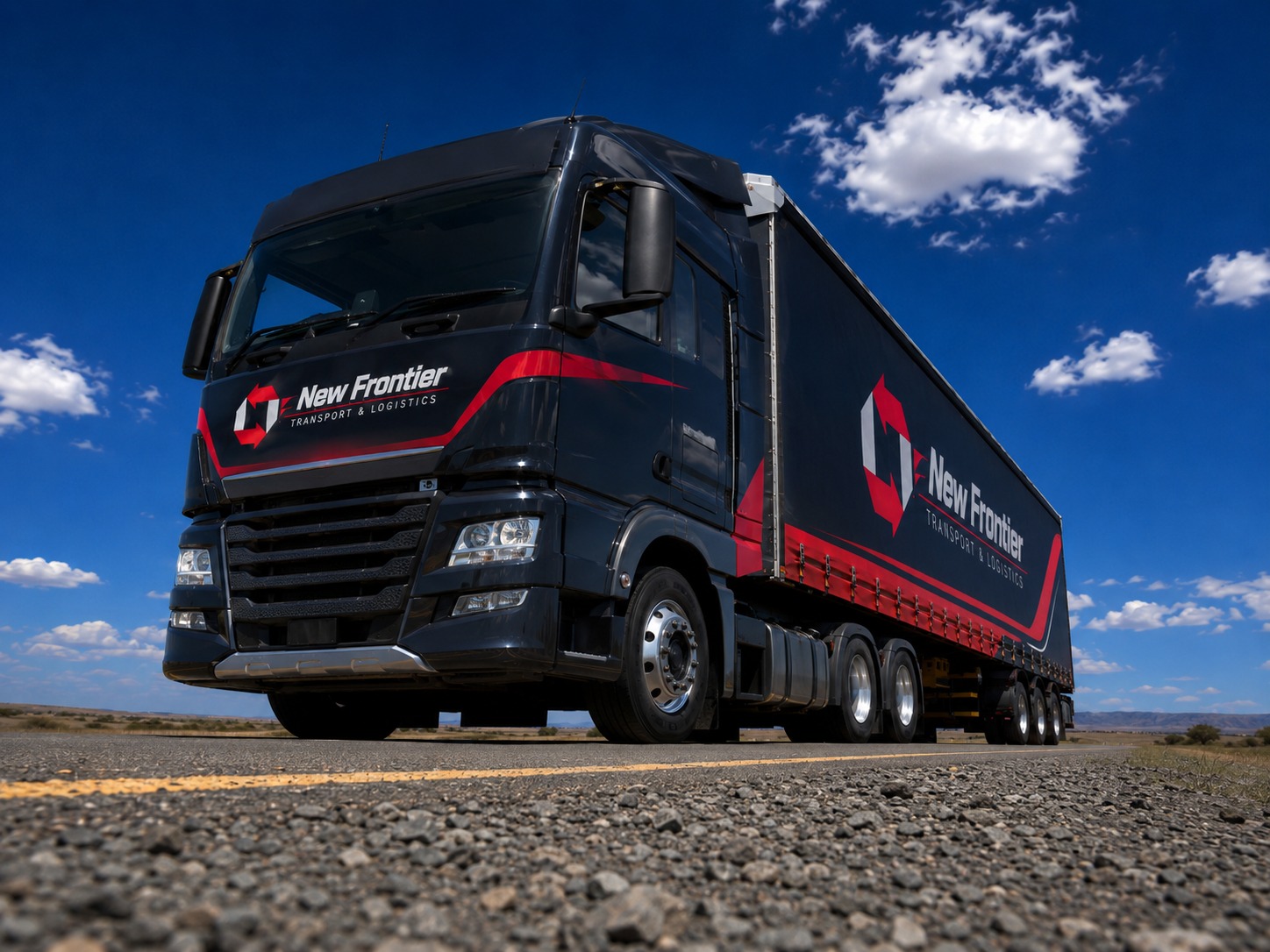 Truck on a regional corridor route